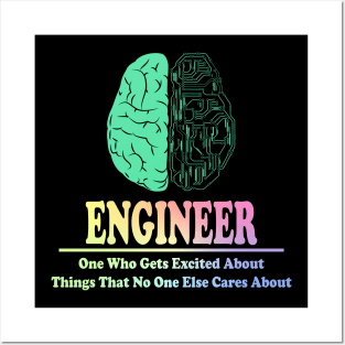Engineer Brain Posters and Art